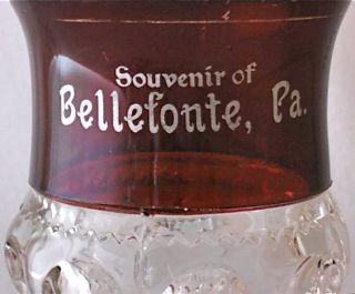 Ruby Stained Kings Crown Goblet Bellefonte PA EAPG