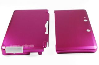 Pink Aluminum Hard Metal Case Cover for Nintendo 3DS
