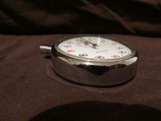 Wakmann 1 5 Second Stopwatch Pristine Runs Perfectly Swiss Made Clear 