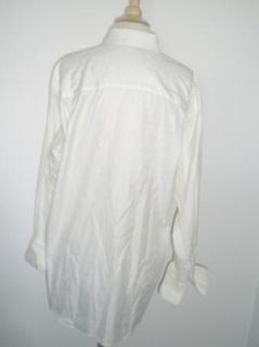 EXCELLENT IKE BEHAR  IVORY 100% COTTON FRENCH CUFF DRESS 