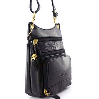 New Belle Rose Mini Messenger Bag w/ Croc Leather Trim  3 Color 