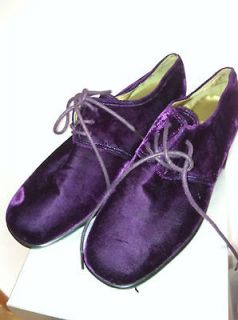   Burgundy Purple Velvet Oxford Ann Marino 8 8.5M Holiday Xmas Chunky