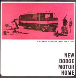 Vintage Dodge Motor Home camper Original Sales Brochure
