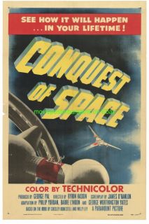 Conquest of Space Movie Poster 1954 George PAL Sci Fi