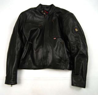 BELSTAFF Motorcycle Leather Jacket Black 48
