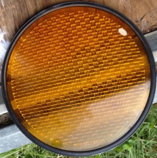 Yellow Traffic Signal Stop Light Lens for 12 Heads Glass with Seal 