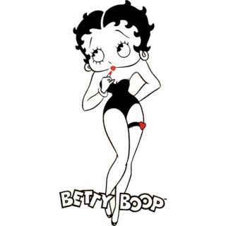 Betty Boop Lip Stick Vinyl Sticker 5 x 2 White Backing