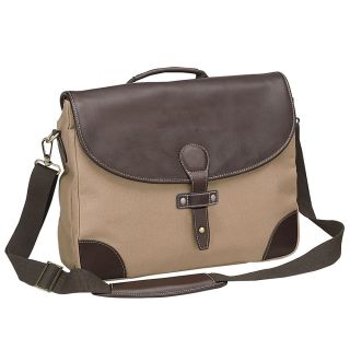 Bellino Lawyer College Canvas Leather Briefcase Bag