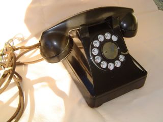 Bell System Western Electric Black Desk Telephone