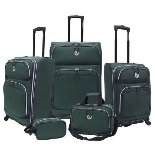 beverly hills country club san vincente 5 piece spinner luggage set 