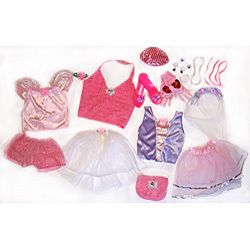 Dress Up Girls Clothes Princess Costumes Play Set +Trunk ~ 16401150042 