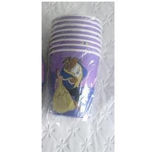 Princess Belle Party Supplies x8 Cups Birthday Beast Decoration Treats 