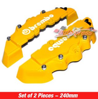 Brembo Style Brake Caliper Covers Front Rear Yellow 2pc