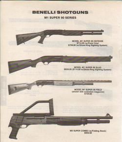 1992 Benelli M1 90 M3 Shotgun Super Combo Print Ad