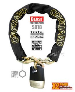 On Guard 5018 Beast Chain Motorcycle Bicycle Lock