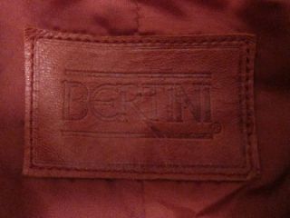 Vtg Bertini Mens Supple Leather Fight Club Cool Mod Blazer Jacket Coat 