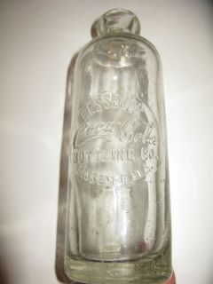RARE 1890s Bessemer Ala Hutch Coca Cola Bottle Center Script Slug 