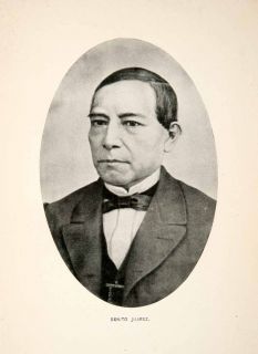 1912 Print Benito Pablo Juarez Mexican Lawyer Portrait President 