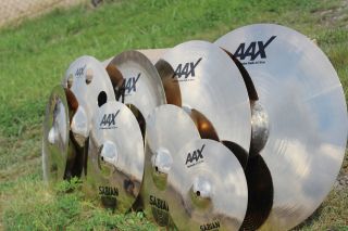 Sabian AAX Big Rock Sound Cymbal Super Box Set Pack Brilliant 7pc Pack 