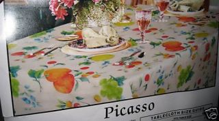 Benson Mills Picasso Fruit Medley Tablecloth 60x104 New