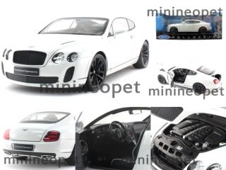 WELLY BENTLEY CONTINENTAL SUPERSPORTS COUPE 1/18 DIECAST WHITE