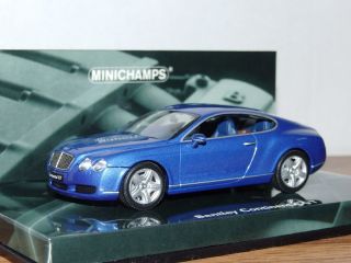 Minichamps 1 43 Bentley Continental GT 2003 Blue Metallic 436139022 