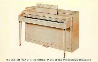 Advertising Piano Lester Betsy Ross Spinet Model 142 in Limed Koina 