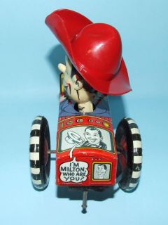 1950s Marx Milton Berle Crazy Car Tin Wind Up Toy Box
