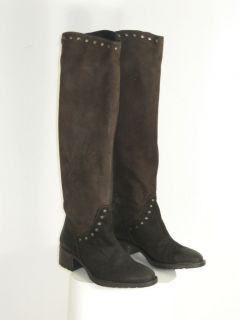 Vera Wang Lavender Bernadette Dark Brown Boots $425 Size 6 M