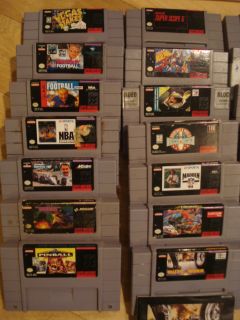 27 SNES Super Nintendo Game lot. Street Fighter II 2, Yoshis Safari 
