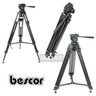 Bescor TH 770 2 Stage Tripod with 65 mm Ball Base Fluid