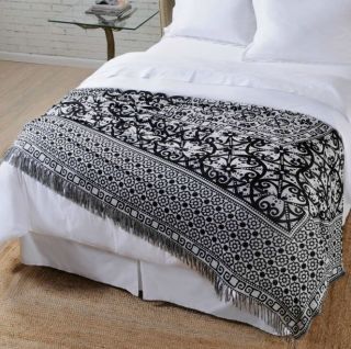 Nate Berkus Grand Bazaar Decorative Bed Cover Full 100 Viscose Indian 