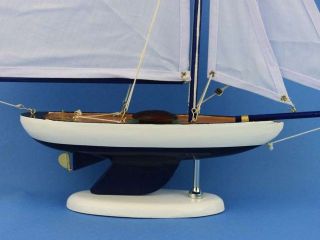 Bermuda Sloop Dark Blue White Sails 17 Sailboat Centerpieces Already 