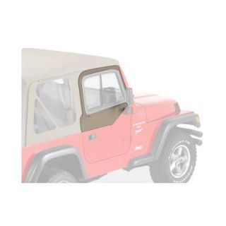 new★ Bestop Dark Tan Upper Door Sliders for Factory Top Jeep 