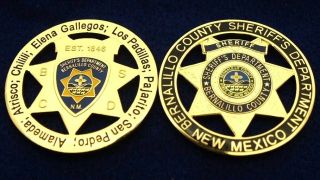 Bernalillo County Sheriff Police New Mexico Albuquerque Challenge Coin 