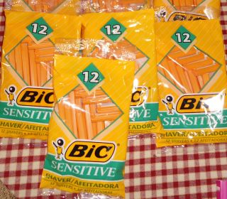 48 BIC Sensitive Mens Disposable Razors Single Blade