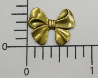 29313 12 PC Brass Oxidized Small Victorian Bow Jewelry Finding Sale 