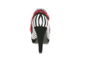 Pinup Couture Bettie 18 4 5 High Heel Women Platform Maryjane Lace 