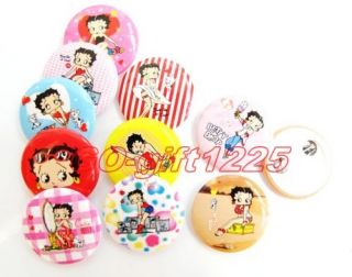   10 pieces 1080 Pcs betty boop Rounded Buttons Badges Pin Party Gift