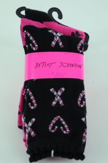Betsey Johnson Sparkle Socks Womens 9 11 2 Pair