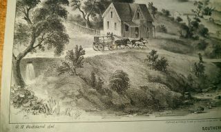 1853 Jamestown Tuolumne California Panarama Gold Rush Goddard Letter 