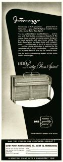 1943 Ad for The Lester Piano Co Betsy Ross Spinet Piano