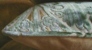 Bevilacqua Silk Velvet Fabric Custom Designer Throw Pillows Italy New 