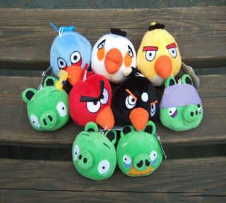 angry birds+ 4 pig game plush toy soft quantity 9pcs