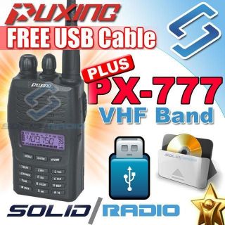   PX 777 PLUS VHF Scrambler Radio +ANI + earpiece + USB program cable CD
