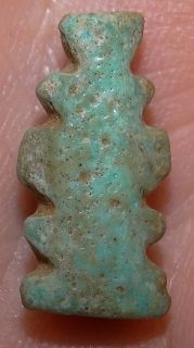   Ancient Egyptian Turquoise Blue Faience Amulet of Bes 2500 Years Old