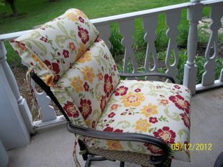 BETTER HOMES GARDENS NEW Floral Print Patio Chair Cushions Set of 4