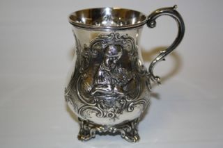 Antique Victorian Solid Silver Cup Charles Boyton 1875