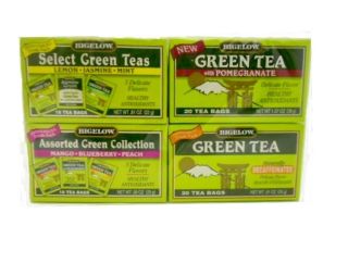 Bigelow Green Tea Assortment 4 Pack 76 Tea Bags Total