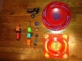 Beyblade Bundle includes Beyblades, Launchers, Arena Case, IR Spin 